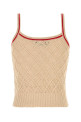 Beige cotton tank top FENDI (FZXF01AWIM)