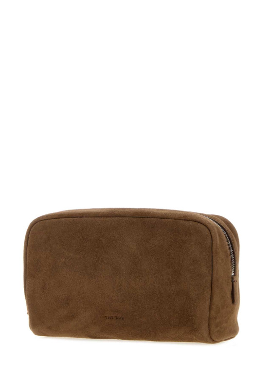Brown suede Astra beauty case THE ROW (W2009L665)