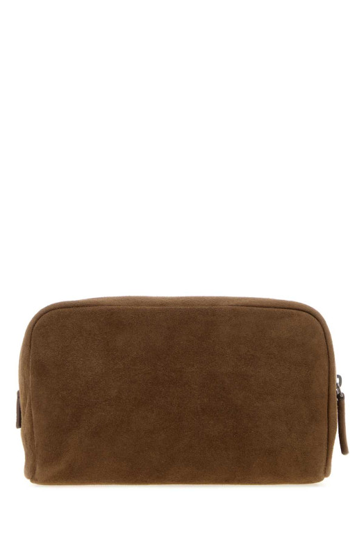 Brown suede Astra beauty case THE ROW (W2009L665)
