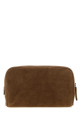 Brown suede Astra beauty case THE ROW (W2009L665)