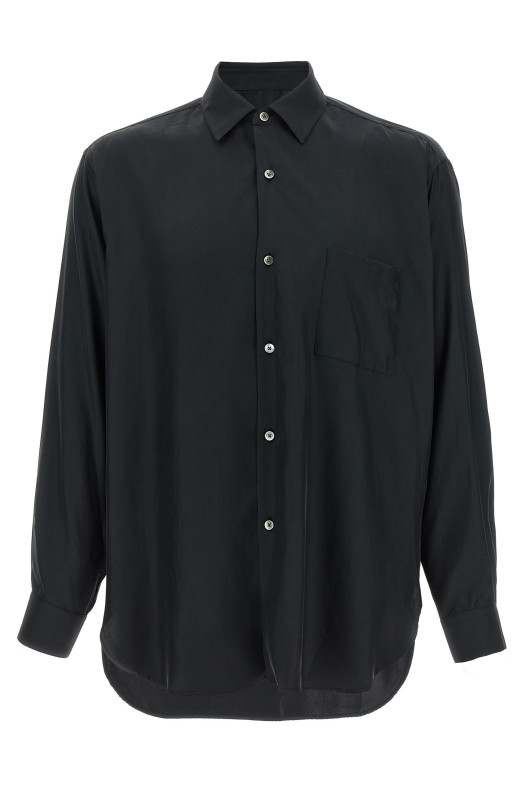 Рубашка из твила, черная ST1459BLACK