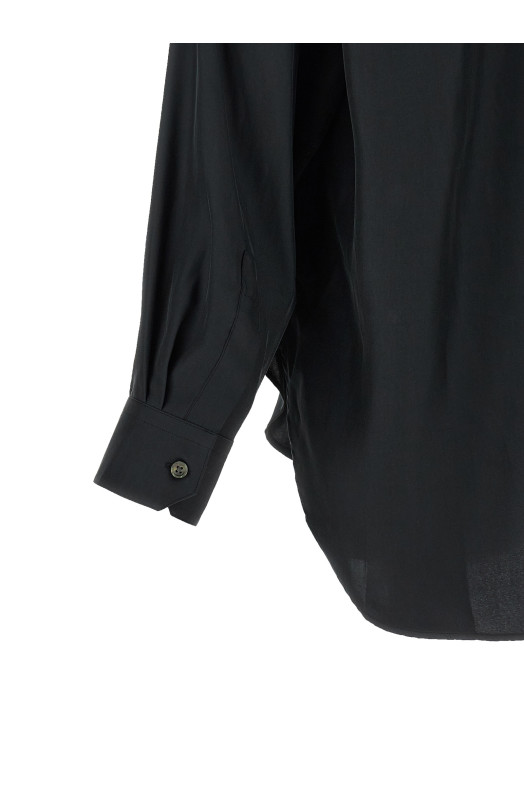 Рубашка из твила, черная ST1459BLACK