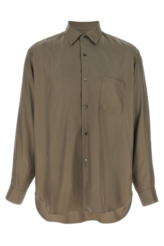 Рубашка из твила, серая ST1459TAUPE