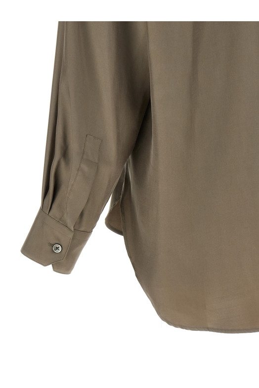 Рубашка из твила, серая ST1459TAUPE