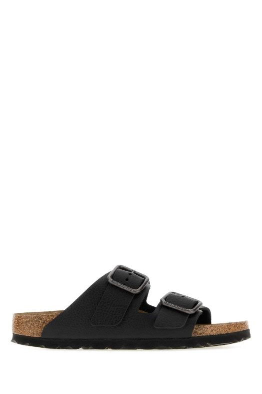 Black leather Arizona slippers Black BIRKENSTOCK (1030707)