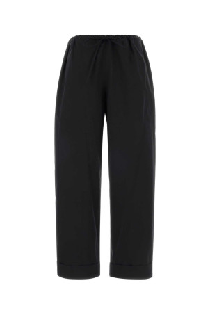 Black poplin wide-leg Delano pant Black THE ROW (10772W2517)