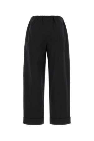 Black poplin wide-leg Delano pant Black THE ROW (10772W2517)