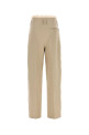 Бежевые брюки с широкими брючинами из смешанного льна Beige MAGDA BUTRYM (190526)