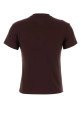 Chocolate stretch cupro t-shirt Brown MAGDA BUTRYM (192426)