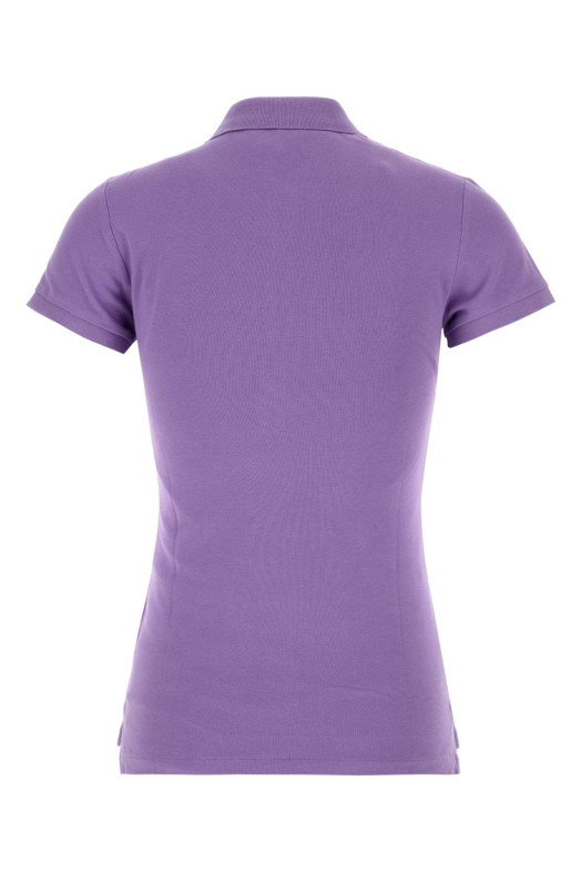 Фіолетова еластична сорочка-поло з піке, чорна POLO RALPH LAUREN (211B18200)