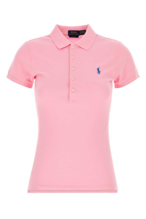 Рожева еластична сорочка-поло з піке, зелена POLO RALPH LAUREN (211B18200)