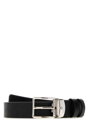 Black leather reversible belt MONTBLANC (222185)