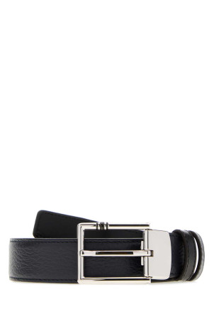 Midnight blue leather reversible belt MONTBLANC (222199)