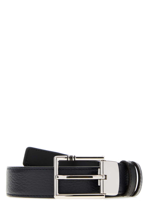 Midnight blue leather reversible belt MONTBLANC (222199)