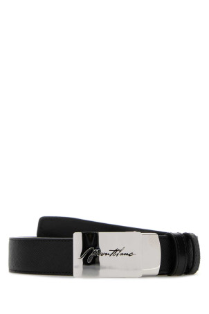 Black leather reversible belt MONTBLANC (222227)