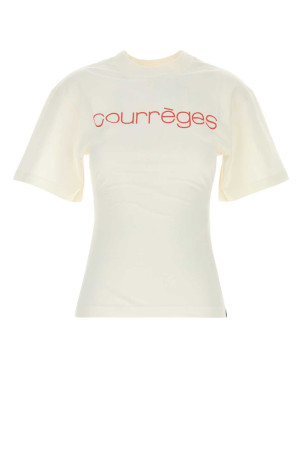 White cotton t-shirt COURREGES (226JTS168JS0233)