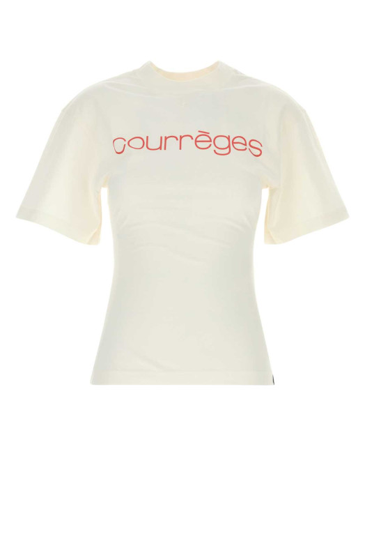 White cotton t-shirt COURREGES (226JTS168JS0233)