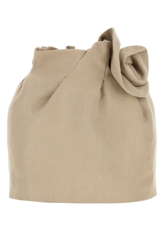 Beige linen blend mini skirt Beige MAGDA BUTRYM (233526)