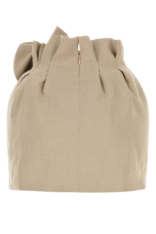 Beige linen blend mini skirt Beige MAGDA BUTRYM (233526)