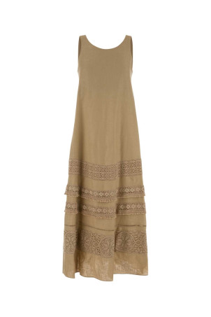 Beige linen Dolmen dress WEEKEND (2615221033600)