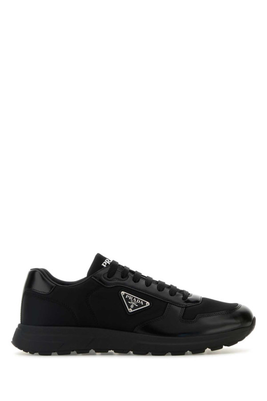 Black nylon and leather Prax 2.0 sneakers Black PRADA (2EE443FG0003LF5)