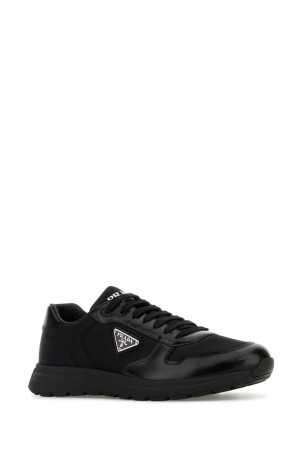 Black nylon and leather Prax 2.0 sneakers Black PRADA (2EE443FG0003LF5)