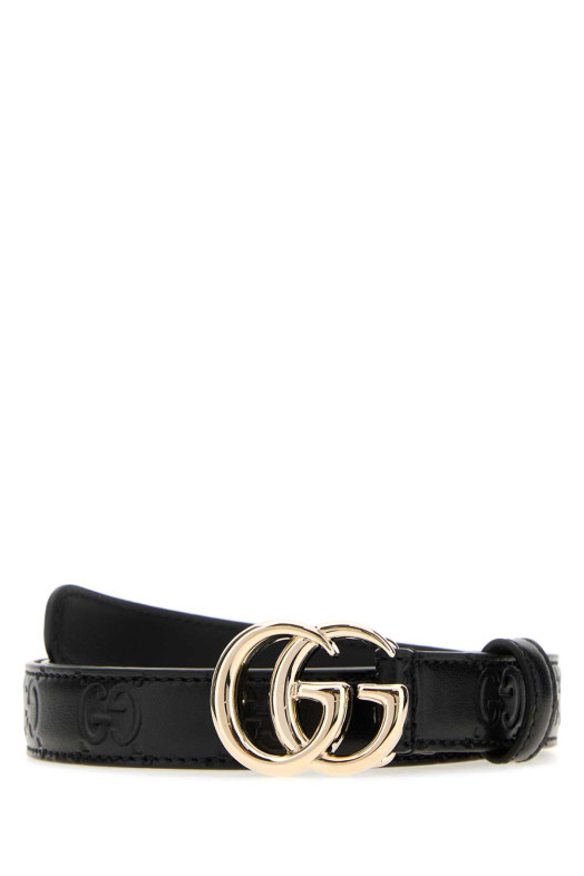 Black leather GG Marmont belt Black GUCCI (409417AAD5L)