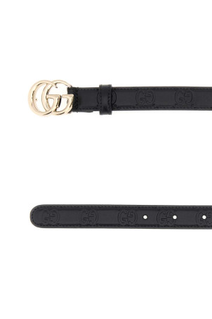 Black leather GG Marmont belt Black GUCCI (409417AAD5L)