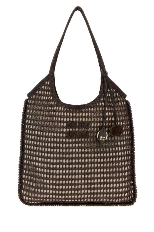Brown crochet Ivy shopping bag MIU MIU (5BG231VOBY2I0C)
