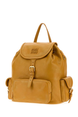 Рюкзак з наппової шкіри кольору гірчиці MIU MIU (5BZ042AF6P)