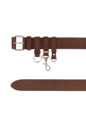 Brown leather belt MIU MIU (5CC7202G7U)