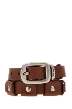Brown leather bracelet MIU MIU (5IB8052G75)