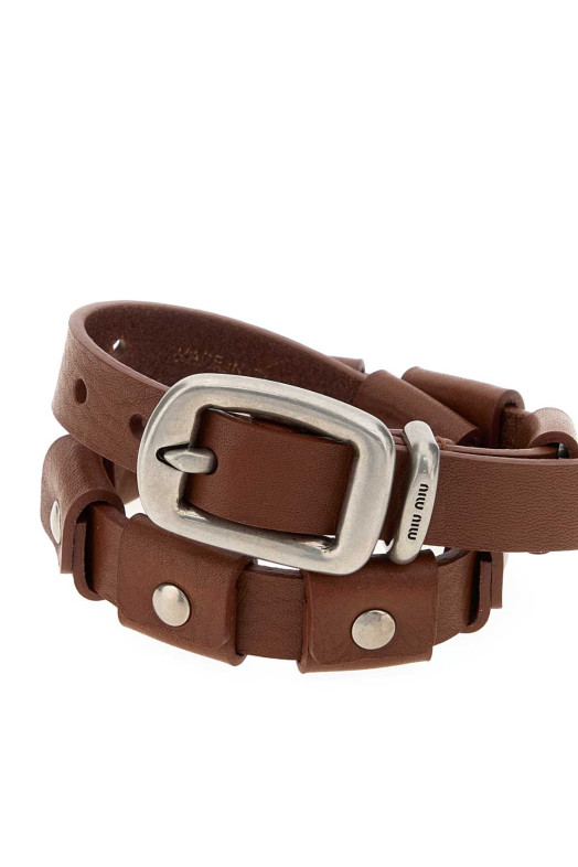 Brown leather bracelet MIU MIU (5IB8052G75)