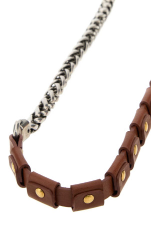 Brown leather necklace MIU MIU (5IC3232G75)