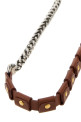 Brown leather necklace MIU MIU (5IC3232G75)