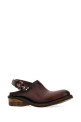 Шоколадно-коричневые кожаные тапочки MIU MIU (5R667EFA0455OD)
