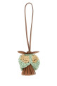 Многоцветный брелок из кожи и рафии MIU MIU (5TL4982IG8)