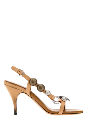 Camel leather sandals MIU MIU (5X675EFA085537)