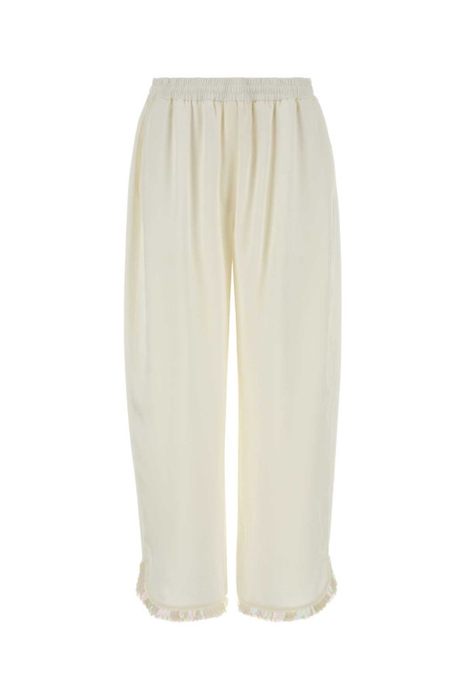 Белые сатиновые пижамные брюки STELLA McCARTNEY (6440333FU302)
