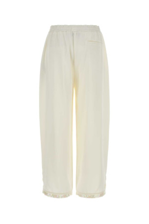 Білі атласні піжамні штани STELLA McCARTNEY (6440333FU302)