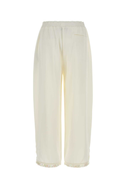 Белые сатиновые пижамные брюки STELLA McCARTNEY (6440333FU302)