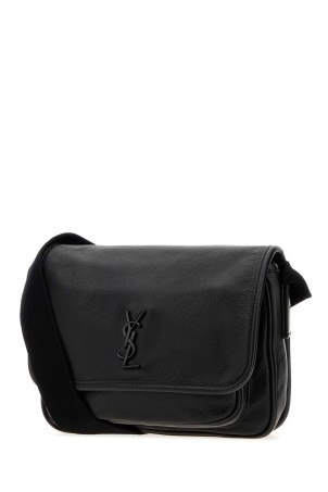 Black leather Messenger Niki crossbody bag Black SAINT LAURENT (776611AAGAF)