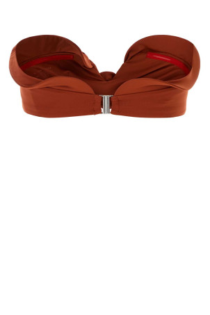 Brick stretch nylon bikini top orange MAGDA BUTRYM (817526)