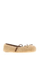 Beige shearling ballerinas GUCCI (839411AAE6H)