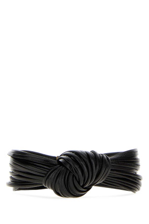 Black leather Knot bracelet Black BOTTEGA VENETA (857356VAHUA)