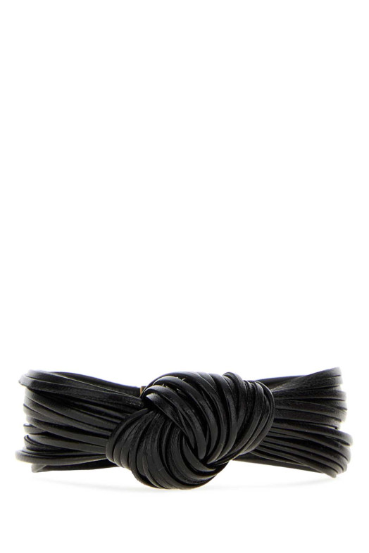 Black leather Knot bracelet Black BOTTEGA VENETA (857356VAHUA)