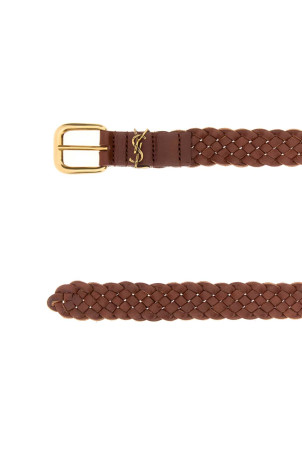 Brown leather belt SAINT LAURENT (859141AAEJG)