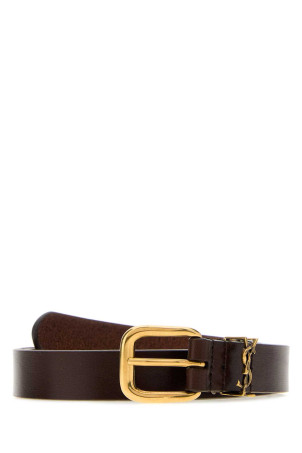 Dark brown leather belt SAINT LAURENT (859160AACU5)