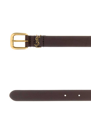 Dark brown leather belt SAINT LAURENT (859160AACU5)