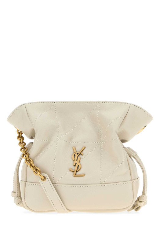 Мини-сумка-ведро Jamie из кожи песочного цвета SAINT LAURENT (859174AAB32)